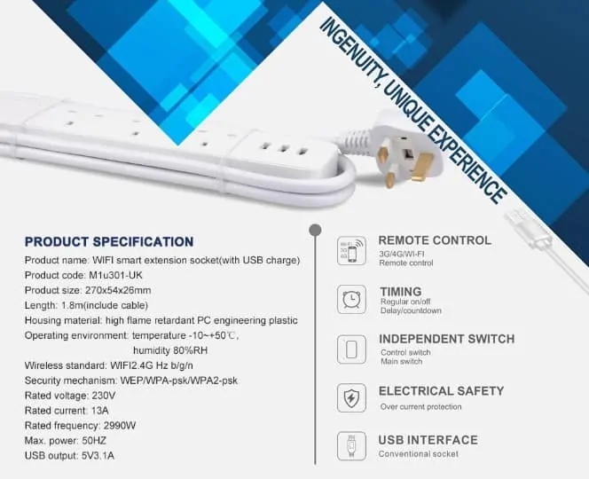 Wireless Remote Control 15A 220VAC Power Outlet European Standards Plug  Socket