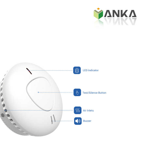Zigbee Smoke Detector with Built-in Battery (EN14604 Certified) - Image 3