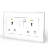 Smart Wifi Wall Socket with 2 Outlets and 2 USB Port, Compatible with Alexa, Google - Image 2