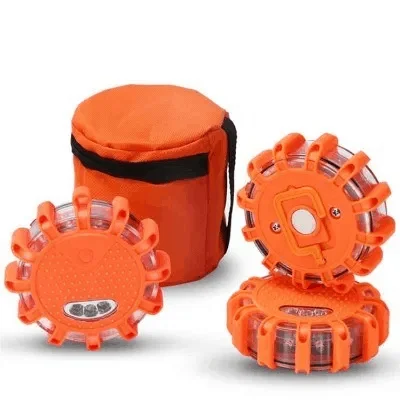Emergency LED Roadside Warning Safety Flare Kit for Vehicles & Boat - Image 2