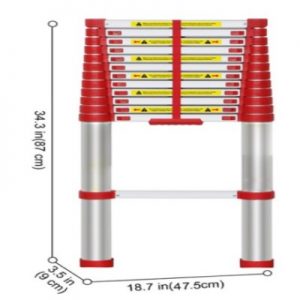 Telescoping Ladder Extension Multi-Purpose 12.5 FT Aluminum Foldable