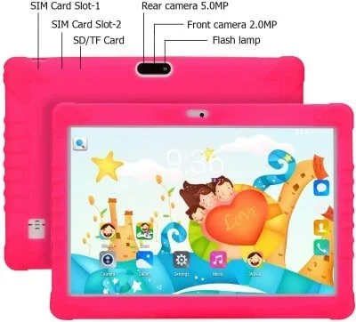 Smart 10.1 inch Tablet, GMS-Certified Android 9.0,Kids -Mode,2GB RAM,2.0+5.0MP Dual Camera,IPS1280x800 Screen,3G,GPS,Google Play with Learning App for Children - Image 3