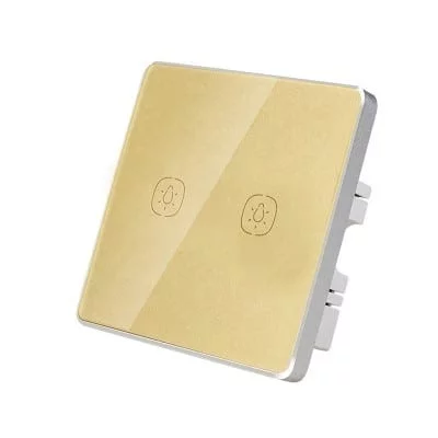 2-gang Smart Home zigbee Switch(No Neutral Wire Required),  Wifi Enabled, Support Smart Specs App, Alexa, and Google Assistant