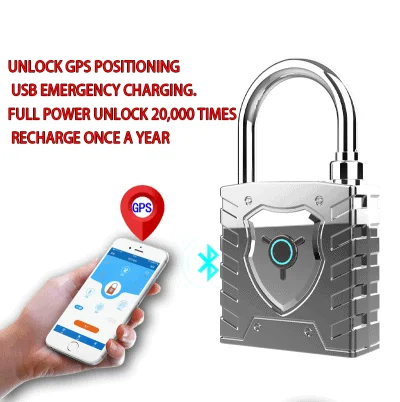 Fingerprint Smart Padlock, Bluetooth Connection, IP66 - Image 3