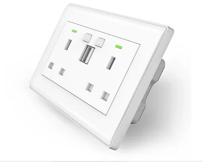 Smart Wifi Wall Socket with 2 Outlets and 2 USB Port, Compatible with Alexa, Google. - Image 4