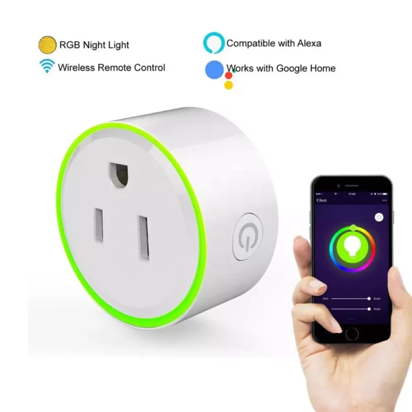 Excel Digital 10A Smart Plug Power Socket With RGB LED Light. - Image 4