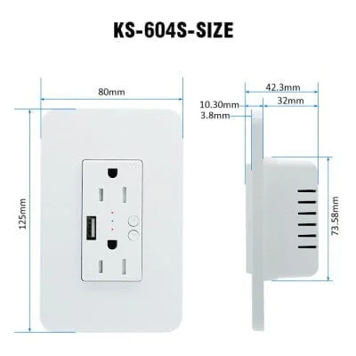 2Pack, Smart Wall Outlet Alexa -15A with USB Fast Charger, Alexa, Google, IFTTT - Image 3