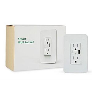 2Pack, Smart Wall Outlet Alexa -15A with USB Fast Charger, Alexa, Google, IFTTT