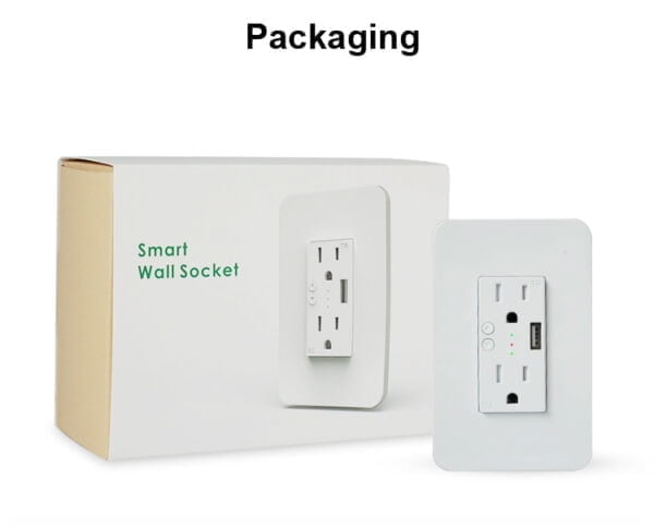 2Pack, Smart Wall Outlet Alexa -15A with USB Fast Charger, Alexa, Google, IFTTT - Image 5