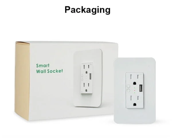 2Pack, Smart Wall Outlet Alexa -15A with USB Fast Charger, Alexa, Google, IFTTT - Image 5