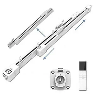 0.916-1.5m Extendable Smart Curtain Track: WiFi, RF, Telescopic, and Voice Assistant Compatible