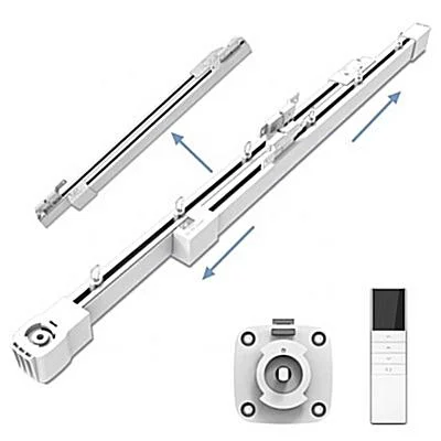 0.916-1.5m Extendable Smart Curtain Track: WiFi, RF, Telescopic, and Voice Assistant Compatible