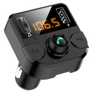 Bluetooth FM Transmitter for Car, Wireless Car Radio Adapter, Handsfree Auto Kit with Remote Control, MP3 Music Player Support USB Charger