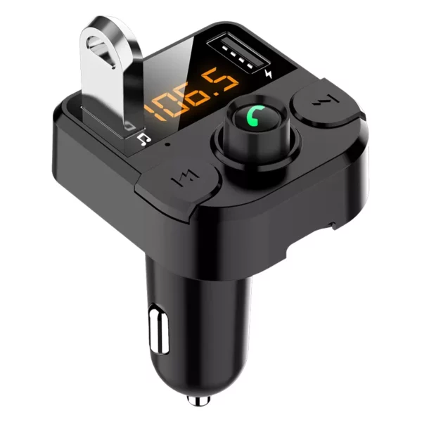 Bluetooth FM Transmitter for Car, Wireless Car Radio Adapter, Handsfree Auto Kit with Remote Control, MP3 Music Player Support USB Charger - Image 2