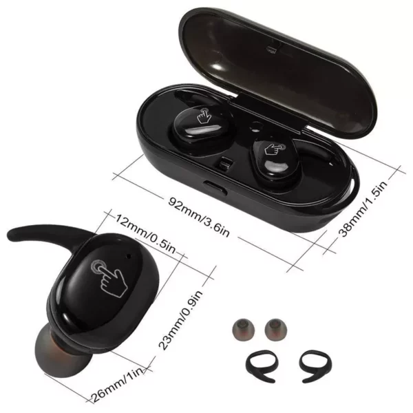 TWS Wireless Headphones Y30 3D Stereo In-ear Sport Headset Noise Cancelling Headphones with Charging Case - Image 4