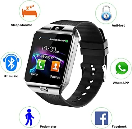 Padgene Bluetooth Smartwatch, Touchscreen Wrist Smart Phone Watch Sports Fitness Tracker with SIM SD Card Slot Camera Pedometer for Men Women Kids - Image 3