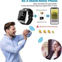 Padgene DZ09 Bluetooth Smartwatch, Touchscreen Wrist Smart Phone Watch Sports Fitness Tracker with SIM SD Card Slot Camera Pedometer for Men Women Kids
