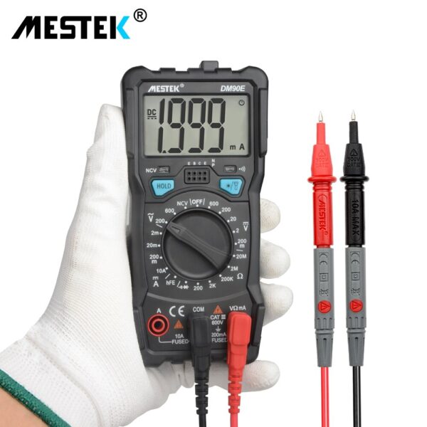Digital DM90E Multimeter, DC/AC Voltage Current Resistance Meter - Image 4