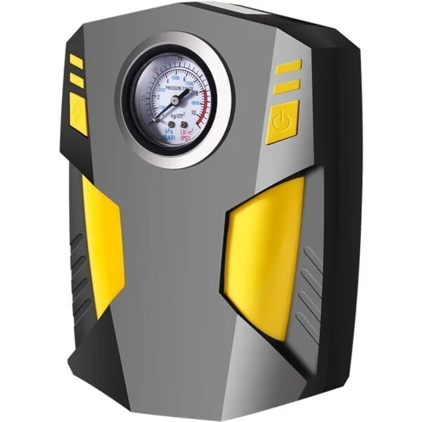 Portable Car Tire Inflator, 12V Digital Air Compressor Pump for Cars with Fast Inflation, LED Light, Preset Pressure Gauge, and Long Cord - Image 2