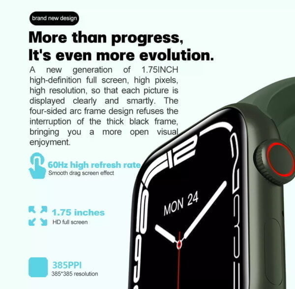 N78 Smart Watch, Smartwatch 1.75 Touchscreen -100+ Sport Modes, GPS Location Sharing, Activity Tracker, Sleep Monitor and More - Image 4