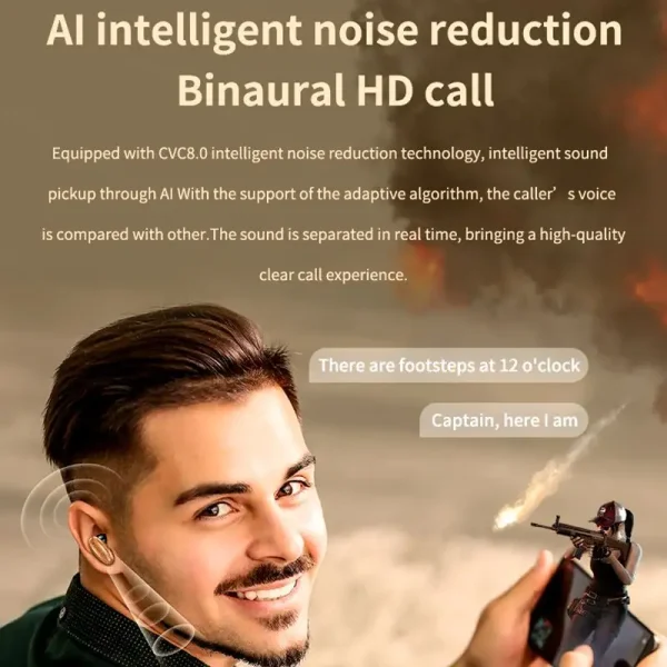 M35 TWS Earbuds 9D Hifi Stereo Waterproof In Ear Headphone BT 5.2 Low Latency Game Wireless Earphones - Image 6