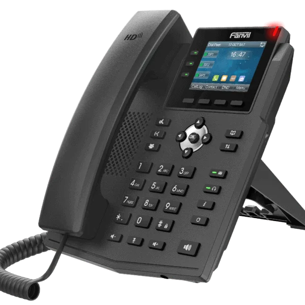Fanvil X3U Enterprise VoIP Phone, 2.8-Inch Color Display, 6 SIP Lines, Dual-Port Gigabit Ethernet - Image 2