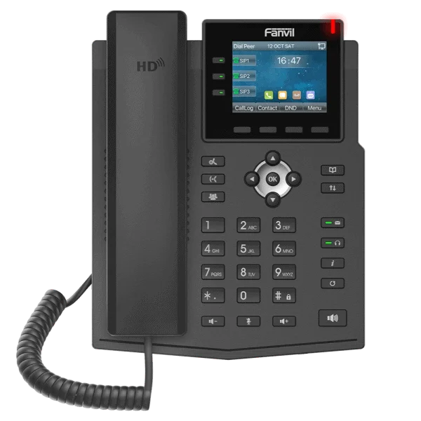 Fanvil X3U Enterprise VoIP Phone, 2.8-Inch Color Display, 6 SIP Lines, Dual-Port Gigabit Ethernet - Image 4