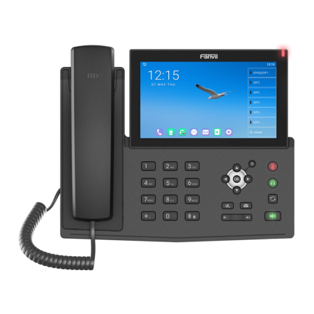 Fanvil X7A Android VoIP Phone, 7-Inch Color Touch Screen, 20 SIP Lines, 802.11ac Wi-Fi, Dual-Port Gigabit Ethernet, Power Adapter Not Included