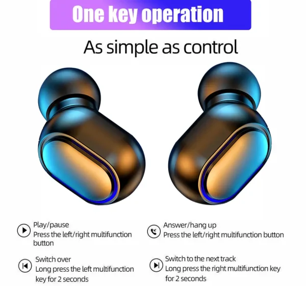 2022 New E7S TWS Wireless Sports Headphones Noise Canceling Stereo In-Ear Headset For Android iOS Waterproof - Image 6