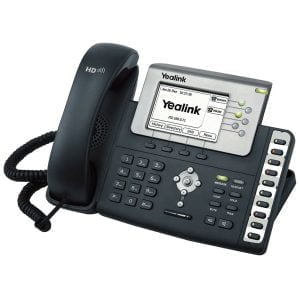 Yealink T28P IP Phone: Three Lines, Dual-Port Gigabit Ethernet, 802.3af PoE with 2.3-Inch Graphical LCD and No Power Adapter