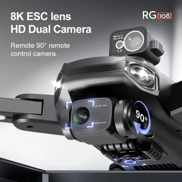 Flyxinsim RG108 UAV Drone 8K GPS 5G,3Km Range Drone 8K Camera Professional,8K Drone Plane With GPS Sonar - Image 4