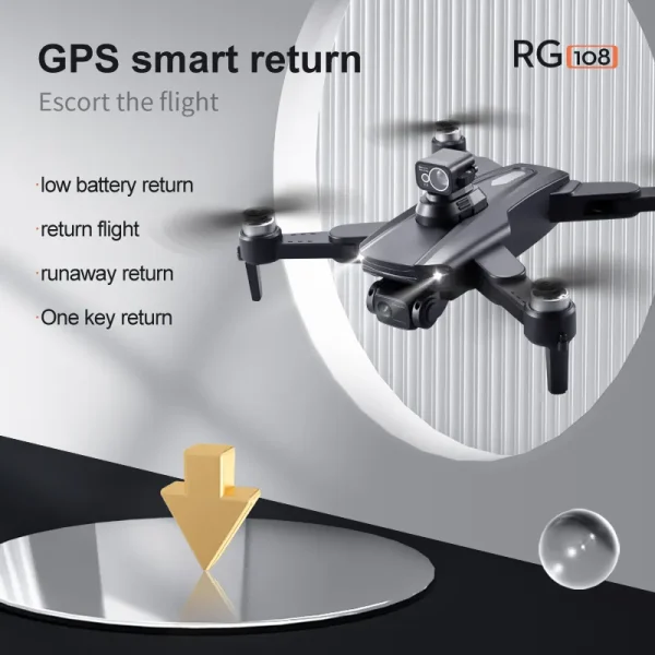 Flyxinsim RG108 UAV Drone 8K GPS 5G,3Km Range Drone 8K Camera Professional,8K Drone Plane With GPS Sonar - Image 2