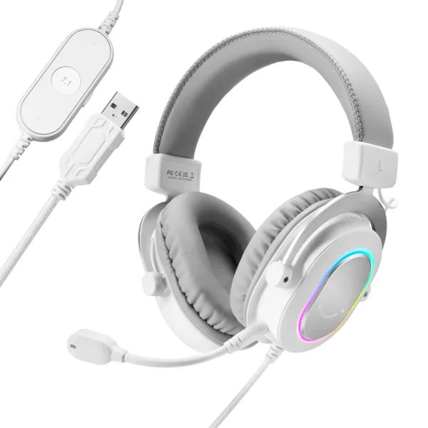 Fifine H6 High Quality 7.1 Surround Sound Gaming Headset RGB Gaming Headphones USB Wired Gamer Headset Gaming Headphones - Image 6