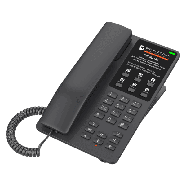 Grandstream GHP621W Compact Hotel IP Phone + WiFi: Maximize Your Hotel Room Experience | 2 SIP Accounts, 2 Lines | Hearing Aid Compatibility (HAC) - Image 2