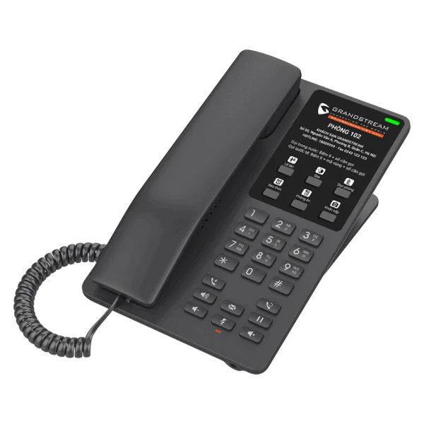 Grandstream GHP621W Compact Hotel IP Phone + WiFi: Maximize Your Hotel Room Experience | 2 SIP Accounts, 2 Lines | Hearing Aid Compatibility (HAC) - Image 2