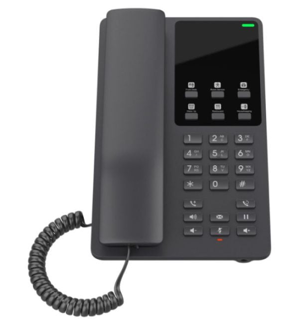 Grandstream GHP621W Compact Hotel IP Phone + WiFi: Maximize Your Hotel Room Experience | 2 SIP Accounts, 2 Lines | Hearing Aid Compatibility (HAC)