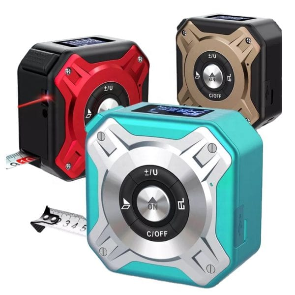 2 in 1 Digital Laser Tape Measure | 130ft/40m Laser Distance Meter Display On Backlit LCD Screen with 16ft/5m AutoLock Measuring Tape - Image 5