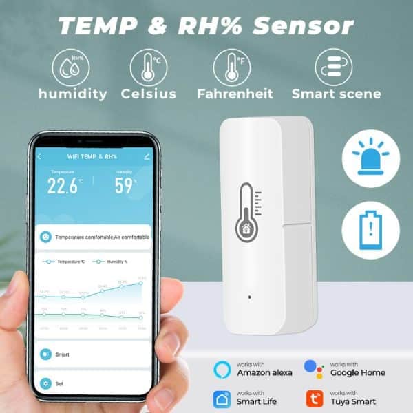 Automatically Control Your Home’s Temperature and Humidity with the Remote Monitor WiFi Tuya Smart Sensor and Get Real-Time Temperature and Humidity Readings - Image 5