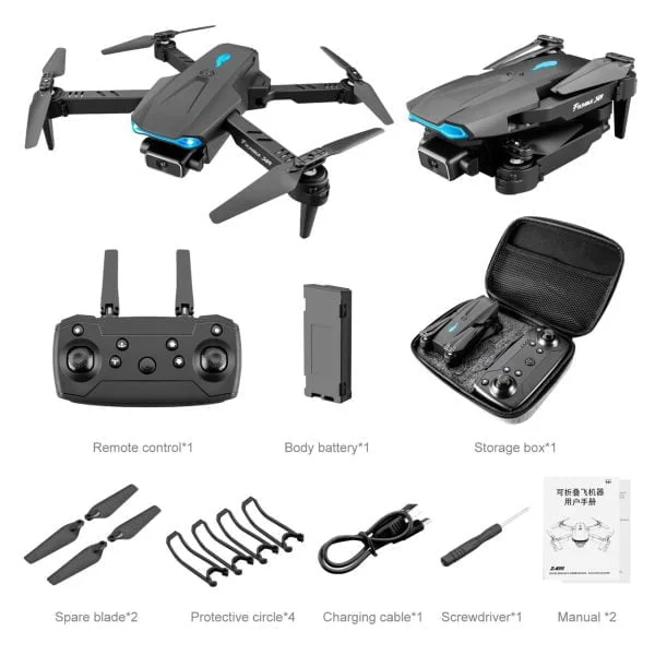 S89 Drone With 4K HD Dual Camera Wifi FPV Dron Pro Mini Professional Foldable RC Droness Quadcopter Cameras Dronne Drones - Image 4