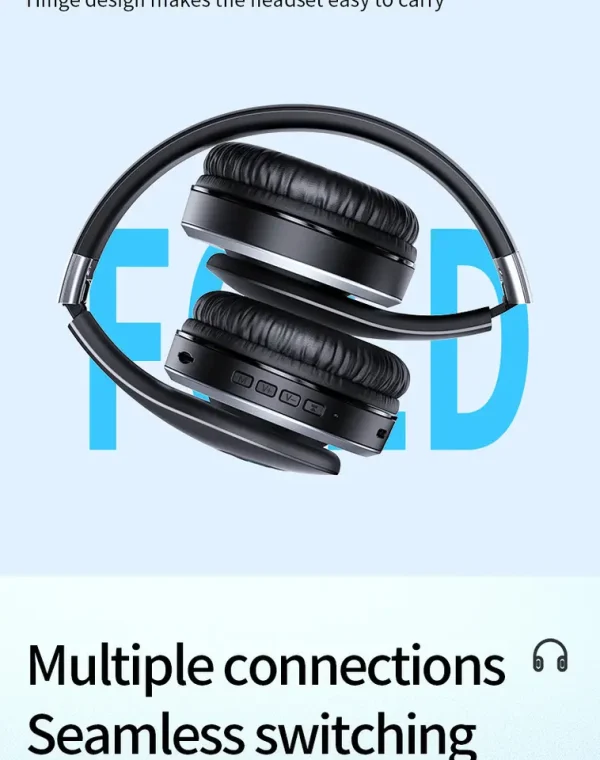 Experience Immersive Audio with the SAMA Super Bass Surround Gaming BT v5.1 Headset, Featuring a 1000mAh Battery and 40mm Built-in Loudspeakers - Image 2