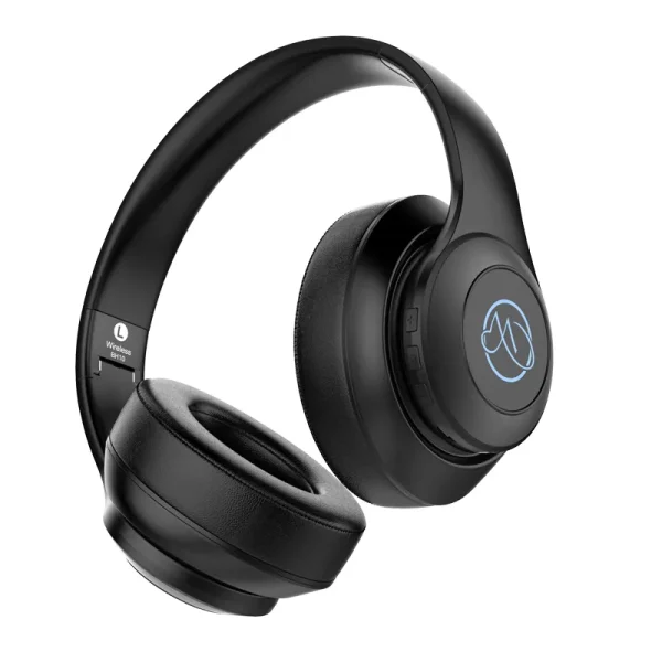 Bluetooth Headphones Over The Ear Wireless, Headphones Wired, Headphones with Microphone 20 Hour Travel and Work (Black) - Image 2