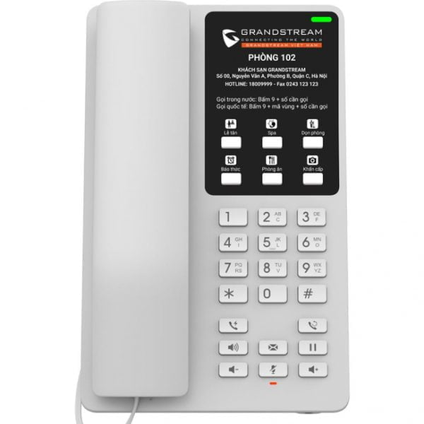 Grandstream GHP620 Compact Hotel IP Phone + WiFi: Take Your Hotel Stays to the Next Level | 3-way audio conferencing for easy conference calls - Image 2