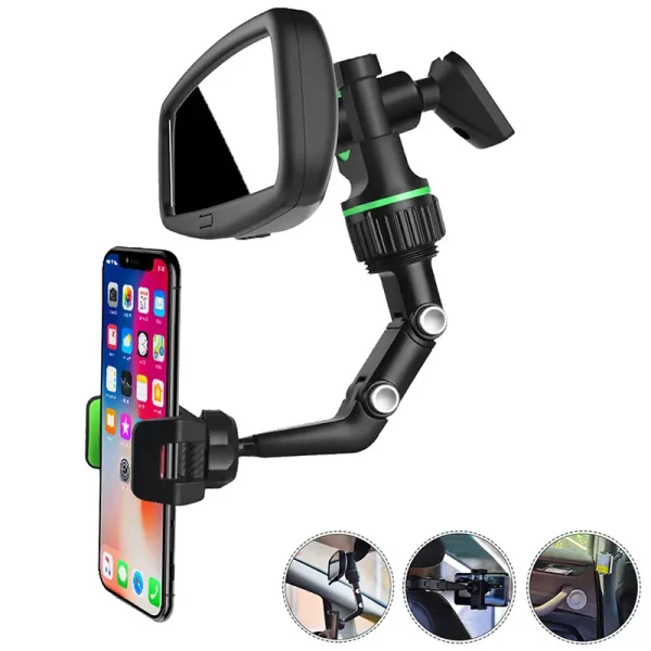 Multifunctional 360 Degree Rotatable Hanging Clip Bracket Cell Phone Holder For Car - Image 4