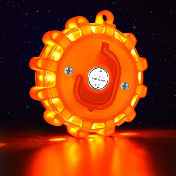 Waterproof Road Emergency Lights Beacon Kit For Alerting Cars Truck Boats | Emergency Roadside Warning LED Light Flares | 360° Visibility Roadside Flares Kit With Magnetic Base & Hook - Image 2