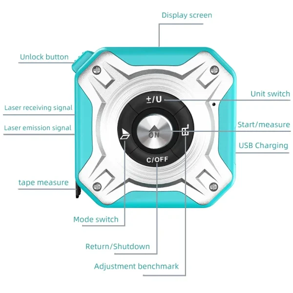 Laser 2 in 1 LED Digital Display Measure Tape: Gives Precise and Accurate Measurements Instantly - Image 5