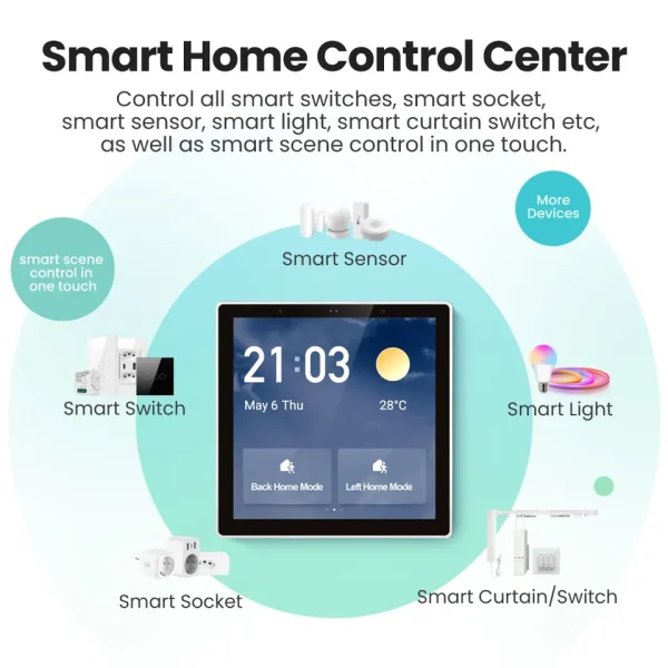 Tuya Smart Home Control Panel 6 Inch Touch Screen Home Automation Control Panel: Revolutionize Your Home Automation | Streamline Home Automation - Image 5