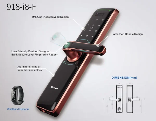 HUNE Mobile Phone Nfc Smart Hotel Door Lock: Grant People Your Home with Unique Fingerprint | Quality Security with All Protocols Duly Observed - Image 2