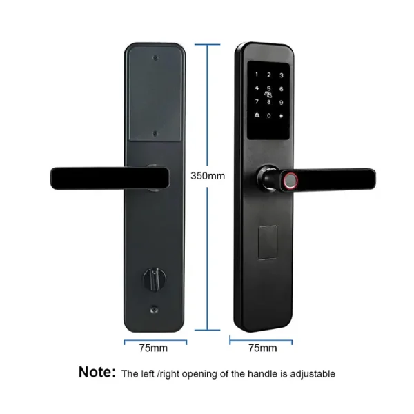 Waterproof Tuya WIFI APP Cerradura Digital Door Lock Aluminum Biometric Fingerprint Door Handle Keyless Smart Lock - Image 4