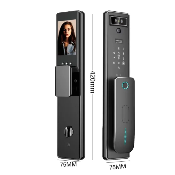 3D Face Recognition WiFi Door Lock with Camera: Unlock Innovation - Next-Gen Advanced Security WiFi Door Lock with Camera  With Multi-Mode Unlock Access - Image 2