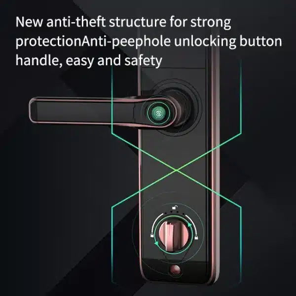 Digital Anti-Thief Fingerprint Smart Door Lock: Never Worry About Unauthorized Access | Fingerprint Recognition Technology For Secure Access - Image 3